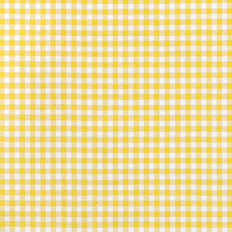 Yellow 1/4" Gingham Oilcloth Fabric