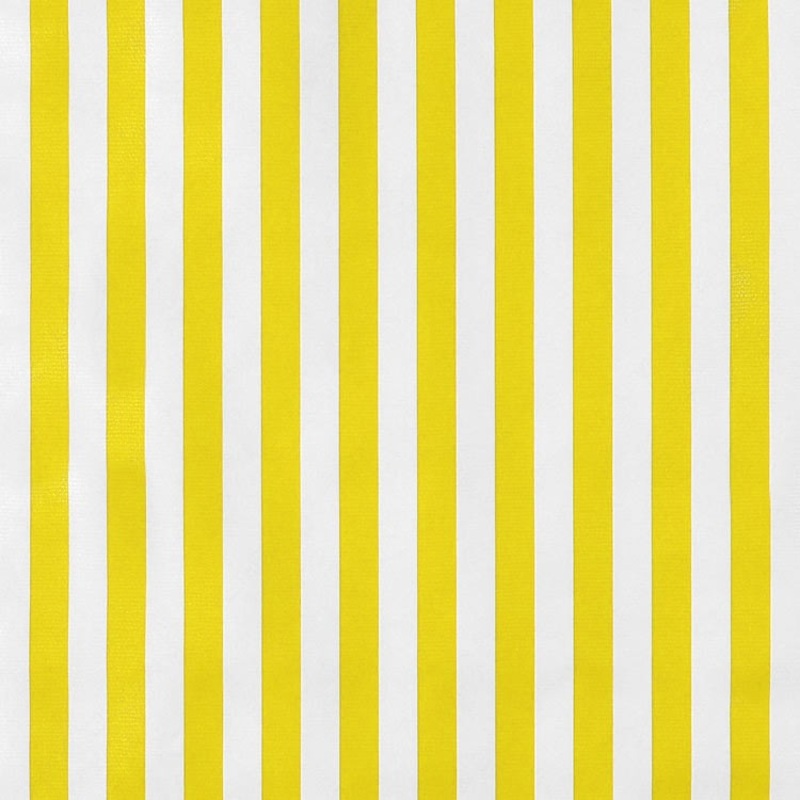 Yellow Stripes Oilcloth Fabric