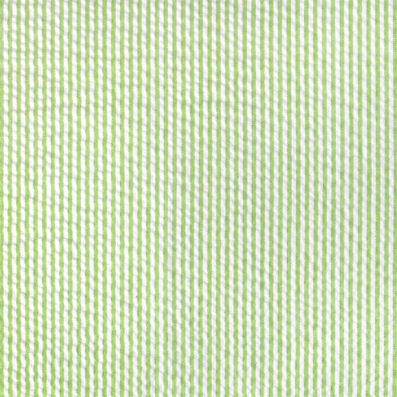 Robert Kaufman Lime Green Seersucker Stripe Fabric