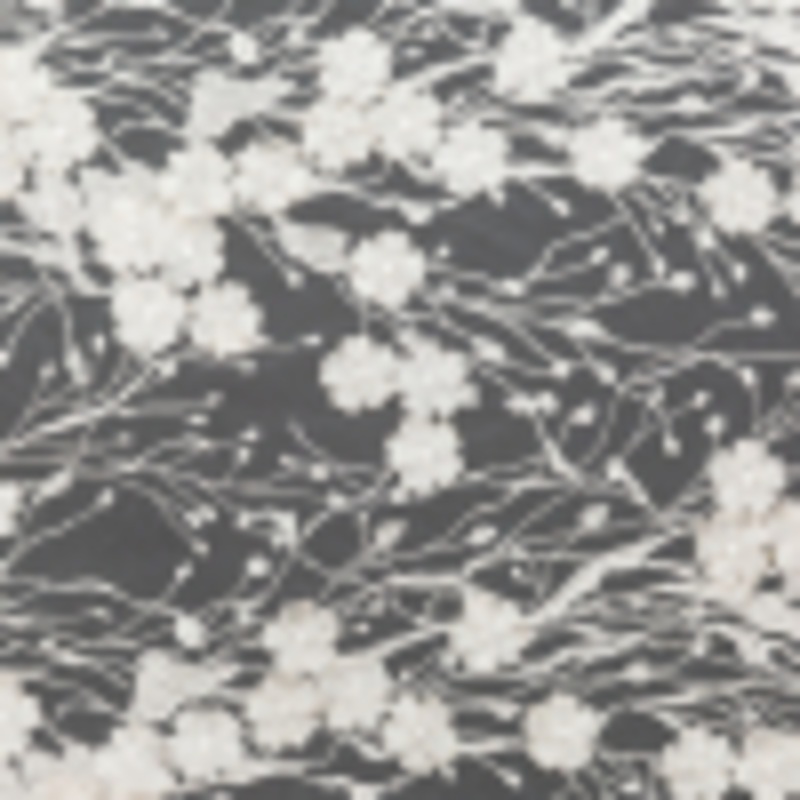 3D Embroidered Lace - White Floral