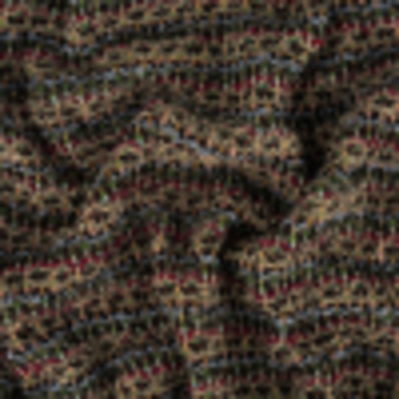 Fuchsia, Goblin Blue and Gray Boucle Stripes Chunky Wool Knit