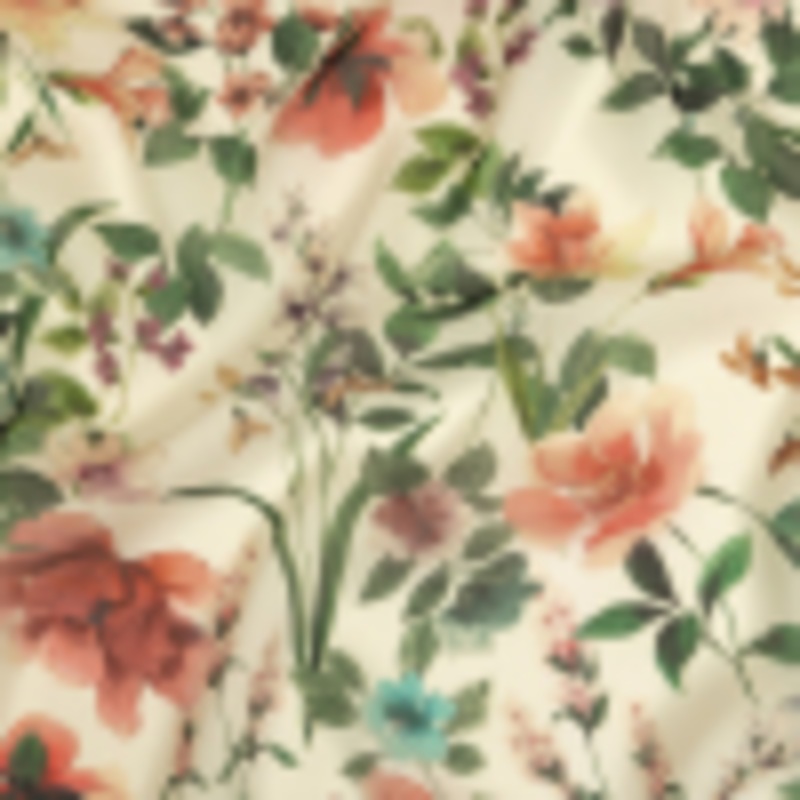 Mood Exclusive Beige O'Keefe's Orchids Viscose Georgette