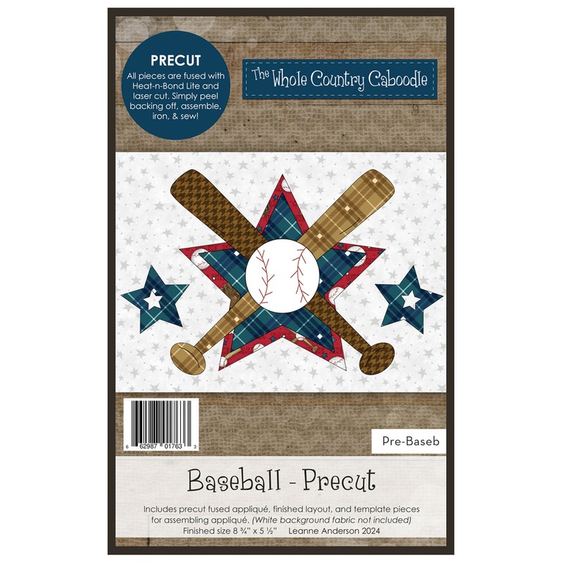 Baseball Applique Precut Fused Applique Pack # WCCPRE-BASEB - Special Order - Estimated Ship 11-20-24