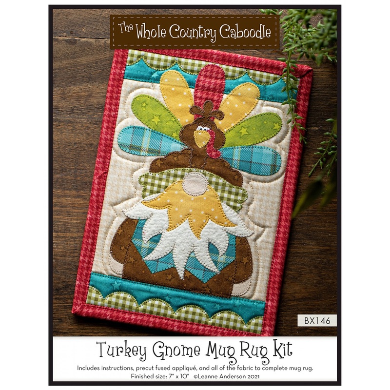 Turkey Gnome Mug Rug Kit # WCCBX146 - Special Order