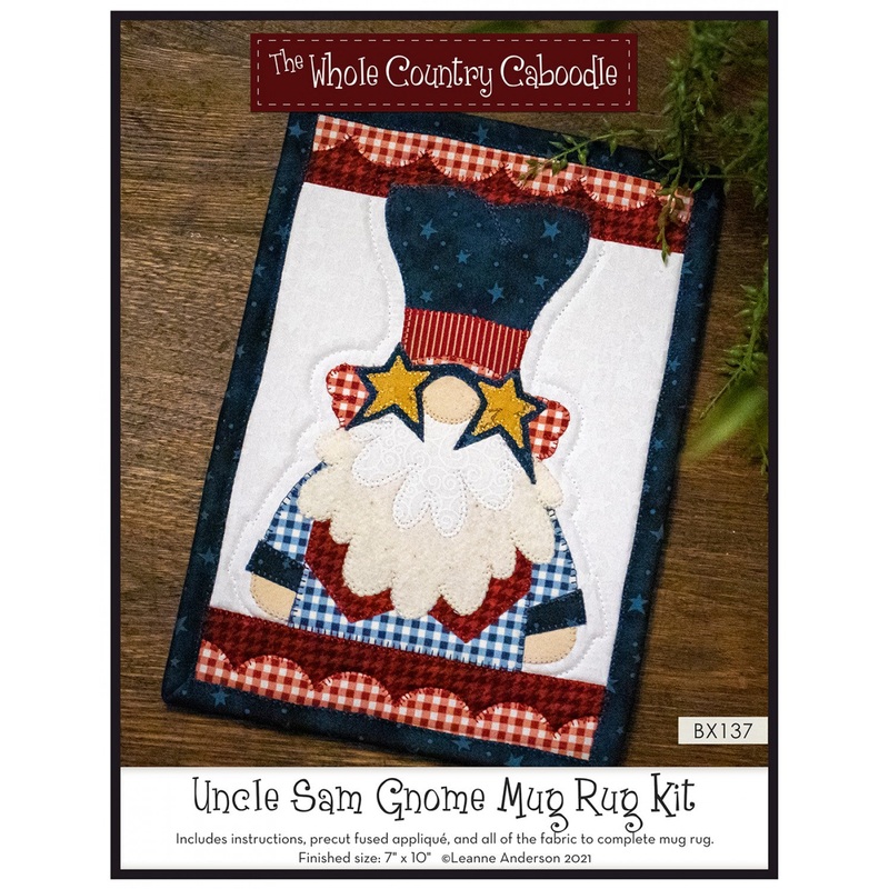Uncle Sam Gnome Mug Rug Kit # WCCBX137 - Special Order