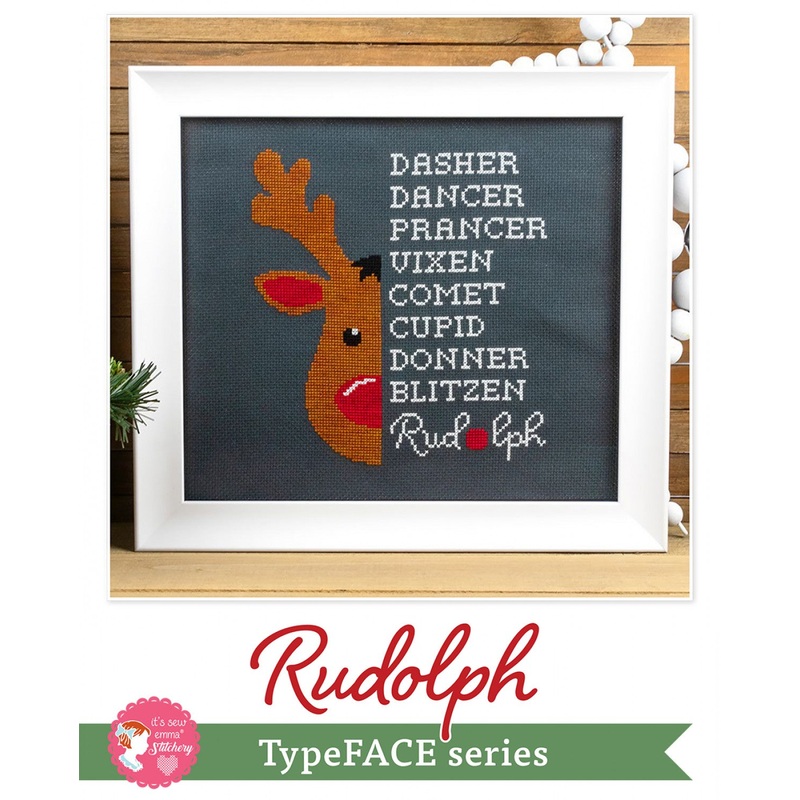 TypeFACE Rudolph Cross Stitch Pattern # ISE-468 - Special Order