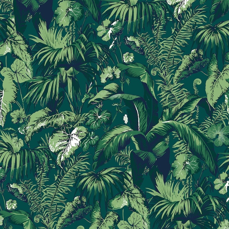 Feuillage Green Wallpaper