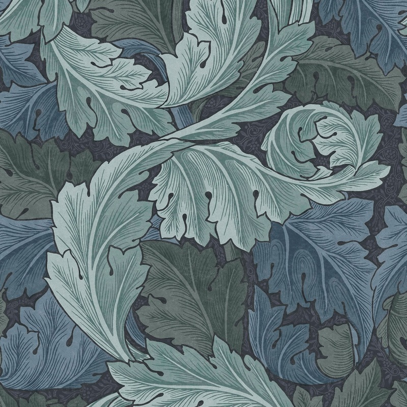 Acanthus Wallpaper - Blue