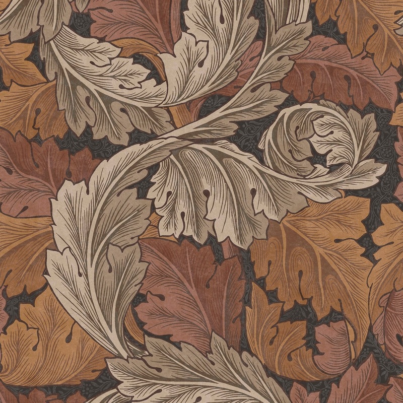 Acanthus Wallpaper - Burnt Orange