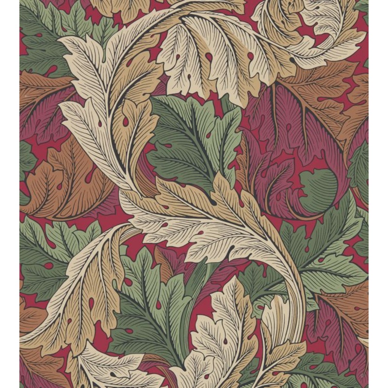 Acanthus Wallpaper - Madder/Thyme - 216439 - Morris & Co