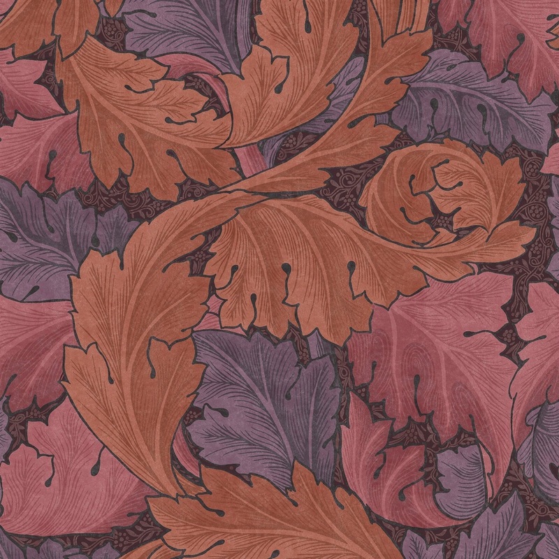 Acanthus Wallpaper - Plum