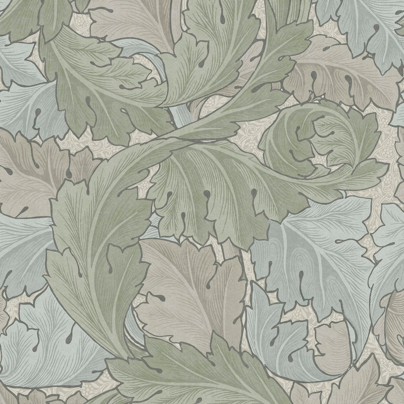 Acanthus Wallpaper - Sage & Duck Egg