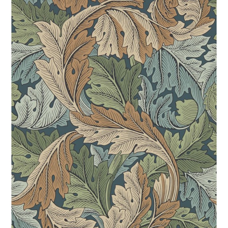 Acanthus Wallpaper - Slate Blue/Thyme - 216440 - Morris & Co