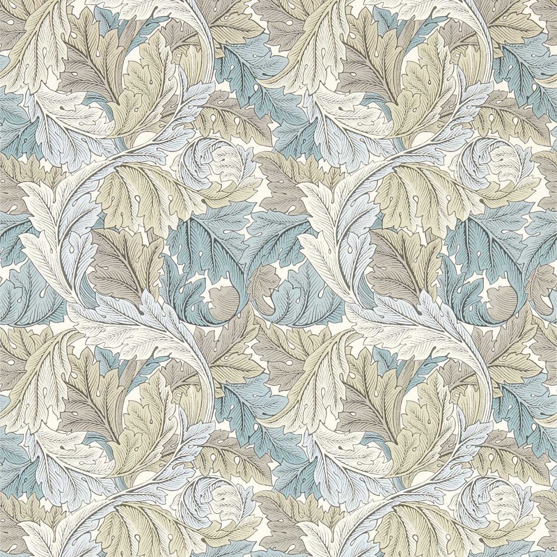 Acanthus Wallpaper - Slate/Dove - W0175/03 - Clarke & Clarke
