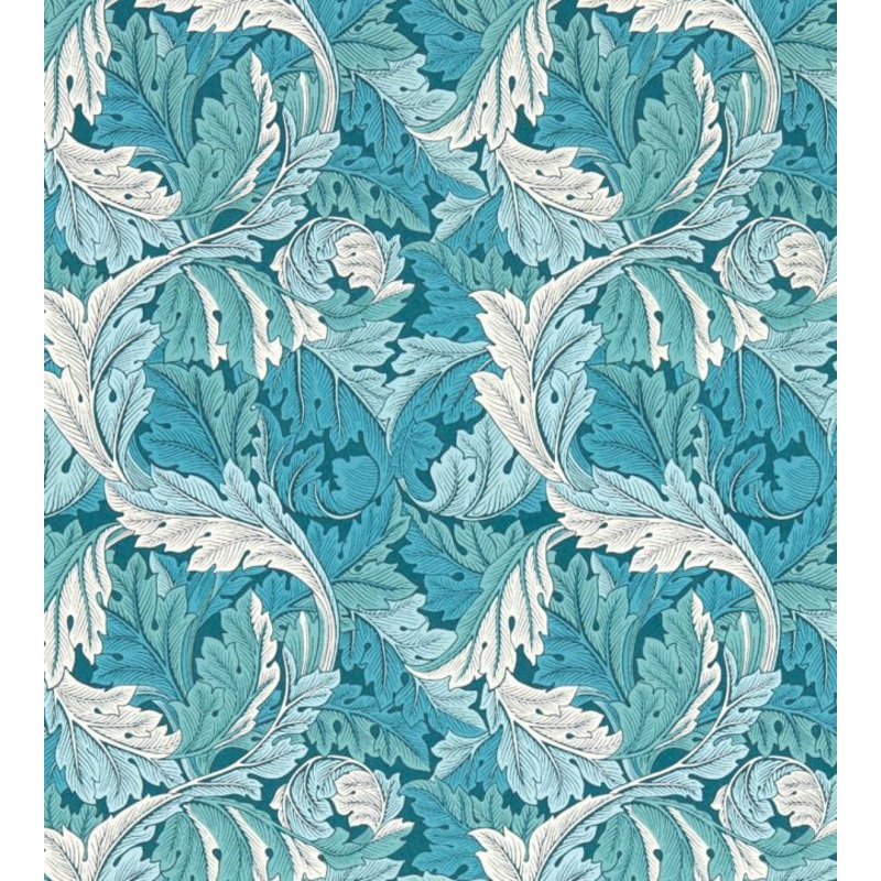 Acanthus Wallpaper - Teal - W0175/04 - Clarke & Clarke