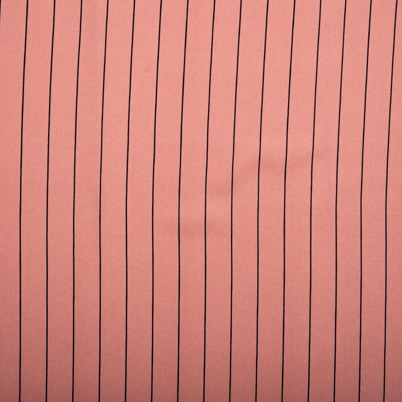 Assorted Polyester Print - Stripes - Salmon