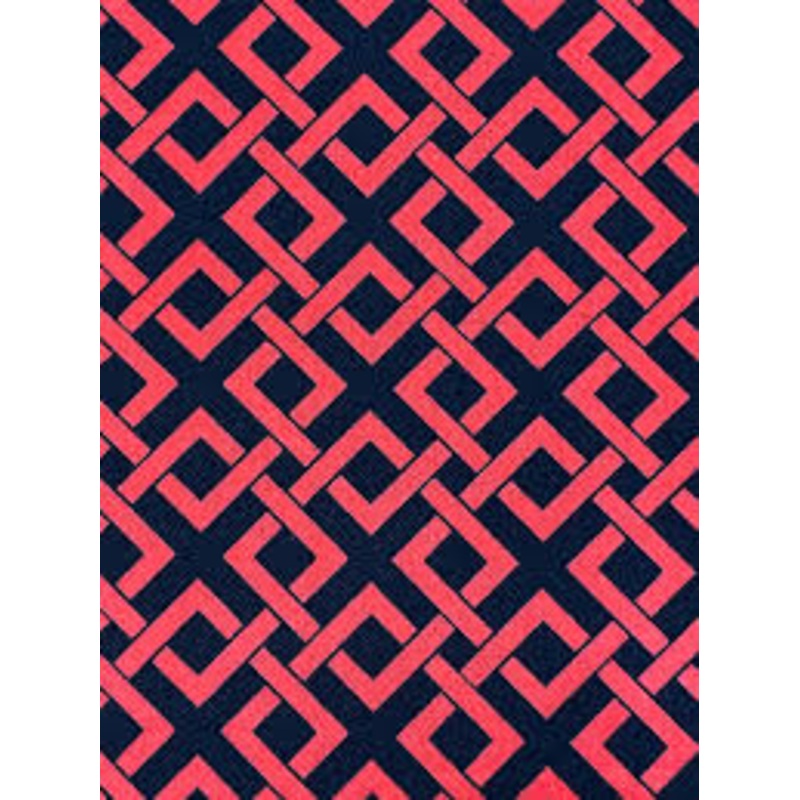 $5/yard $35/BOLT Mod Weave Navy and Dark Coral