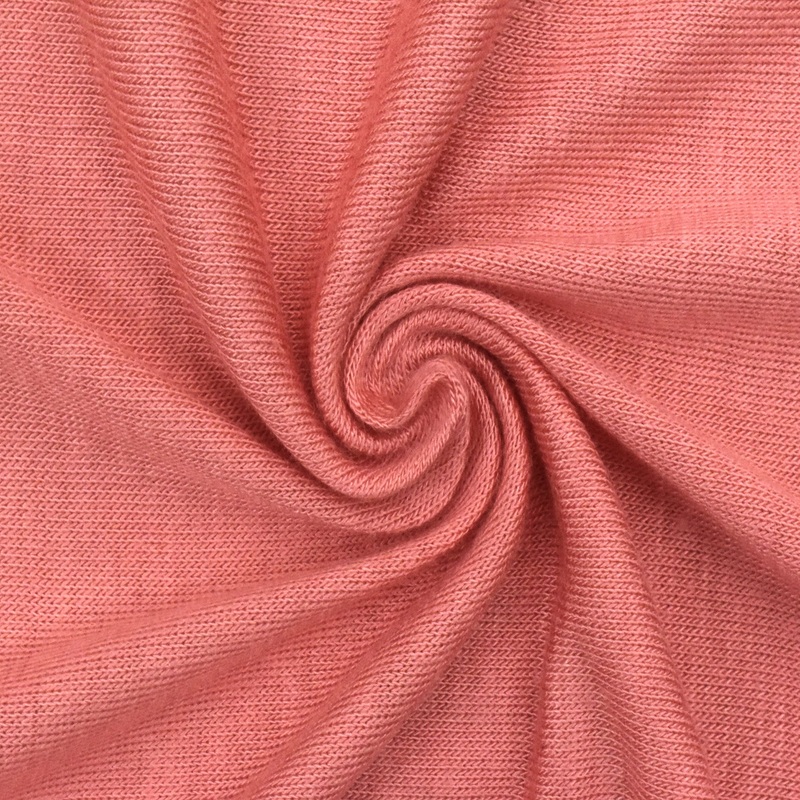 Watermelon Pink Stretch Slub Jersey Knit Fabric