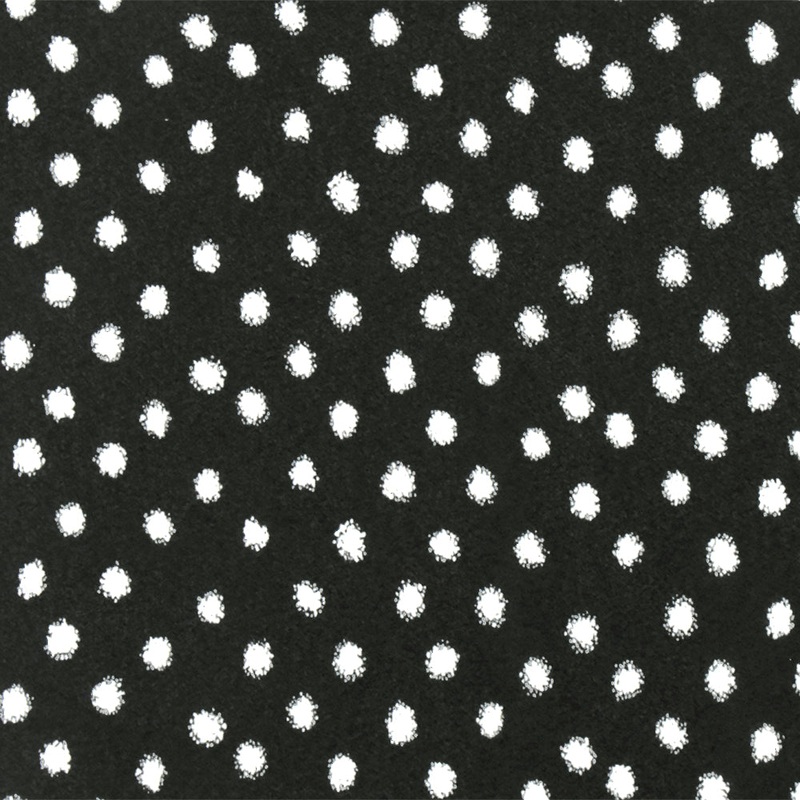 Basic Black-White Famous Designer Blurry Dot Printed Chiffon Fabric
