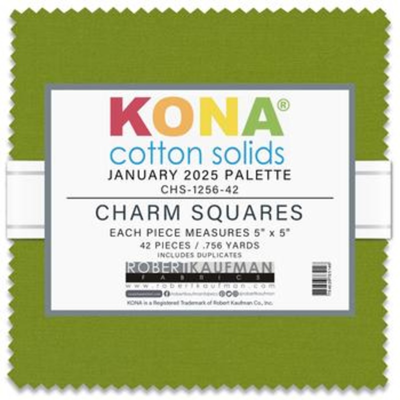 RK Kona Cotton Charm Squares January 2025 - CHS-1256-42 - Pre-cut