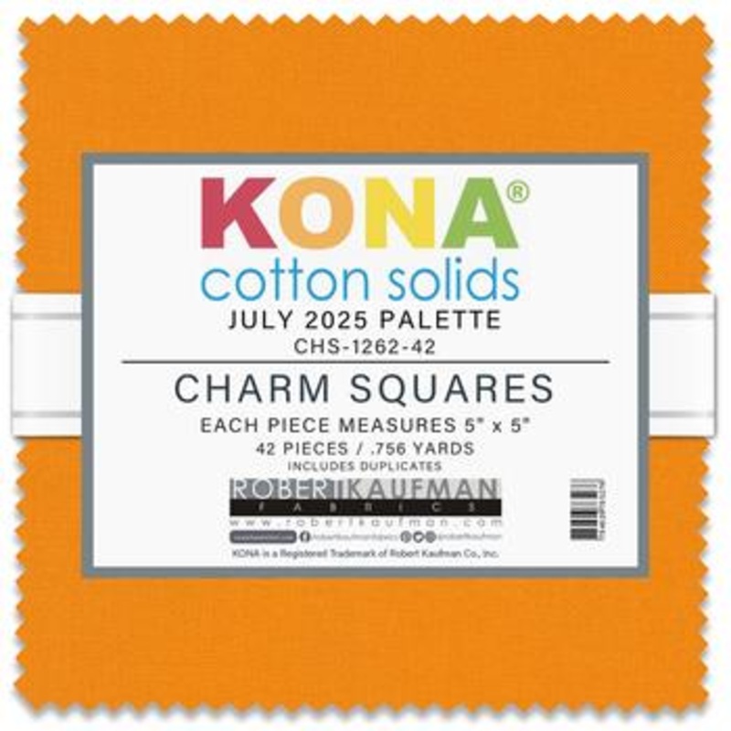 RK Kona Cotton Charm Squares July 2025 - CHS-1262-42 - Pre-cut