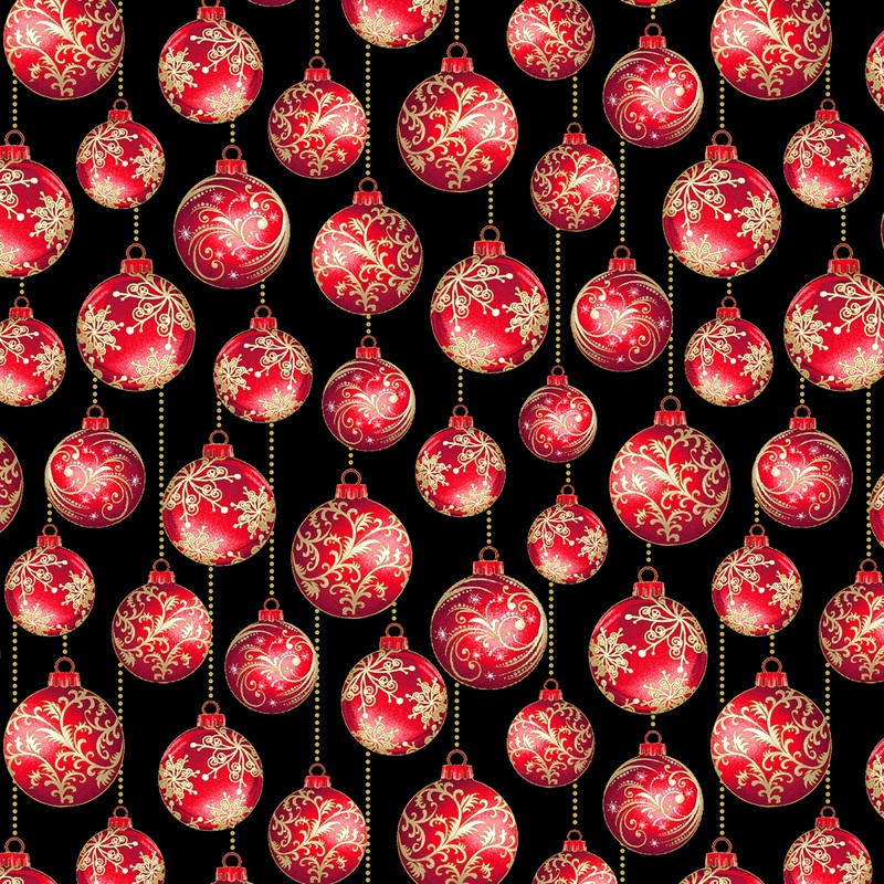 A Festive Medley 13180M-98 Ornament Medley Black/Red