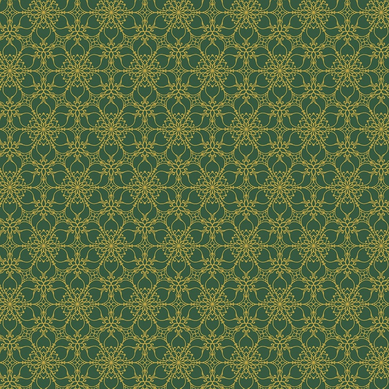 A Festive Medley 13183M-44 Golden Medallion Green