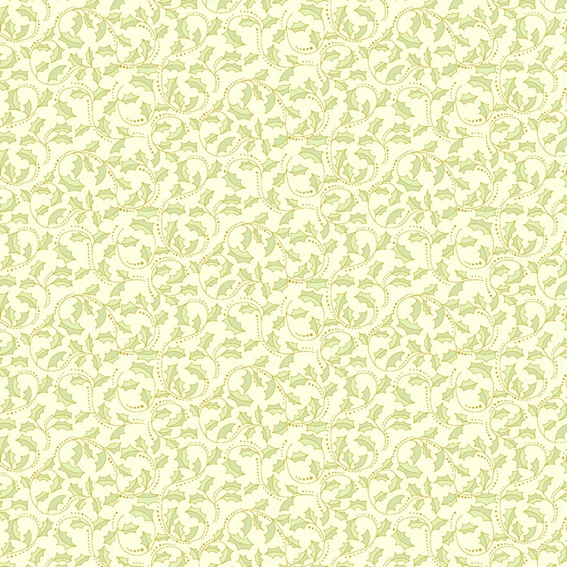 A Festive Medley 2657M-40 Golden Leaf Scroll Light Green