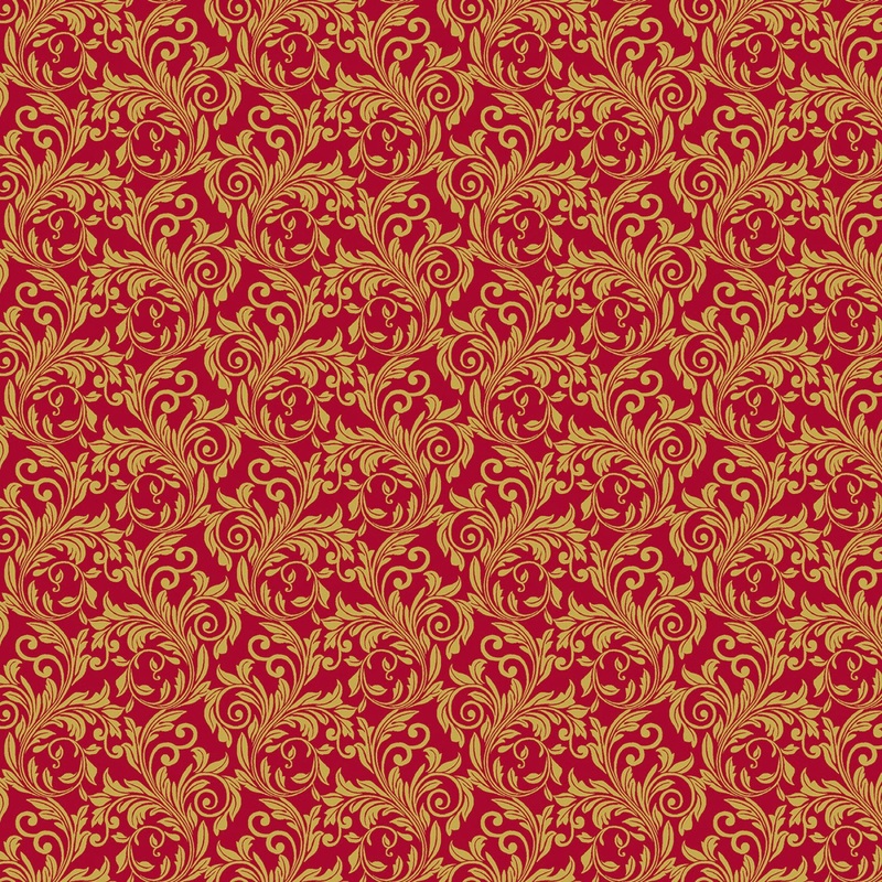 A Festive Medley 6872M-23 Festive Scroll Crimson