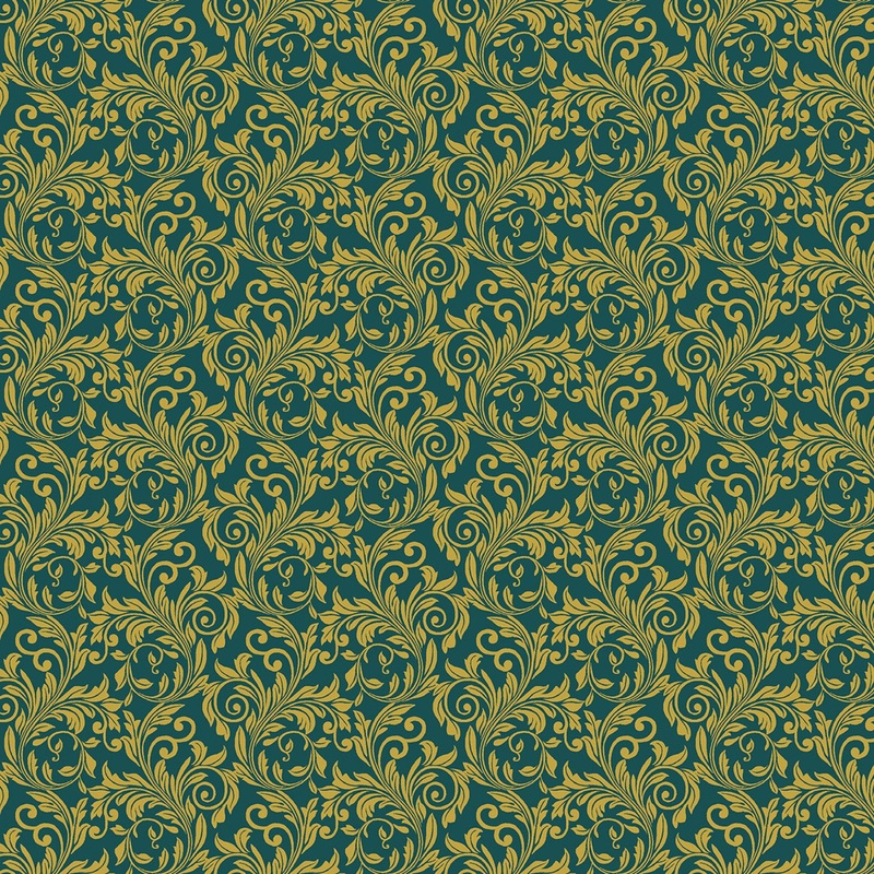 A Festive Medley 6872M-83 Festive Scroll Turquoise