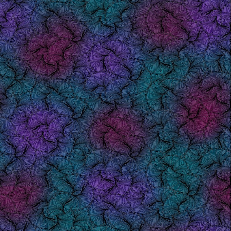 Believe in Unicorns 10393-12 Mottled Fanfare Black/Multi