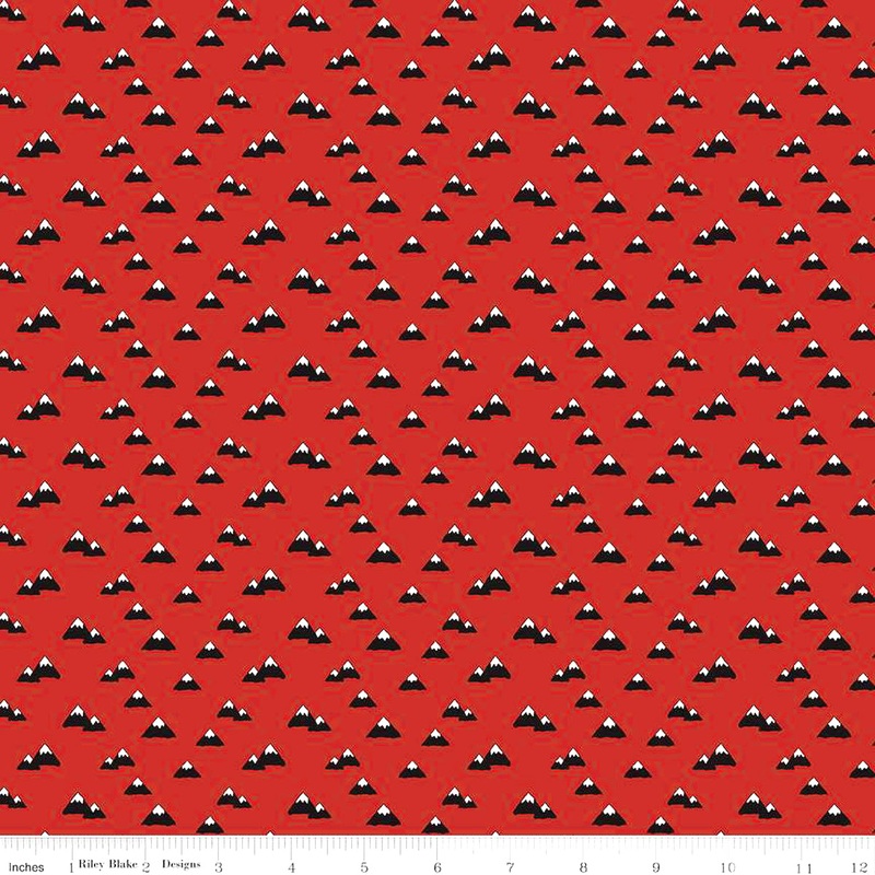 Wild at Heart Flannel F11447-RED Mountains