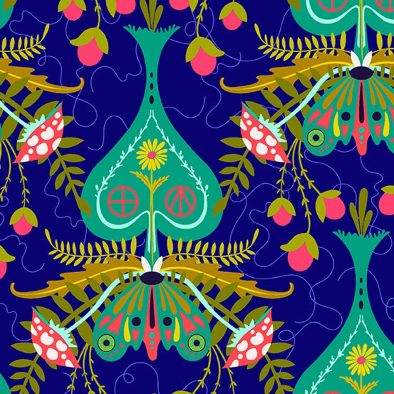 Wildflowers A-667-B Cobalt Spade