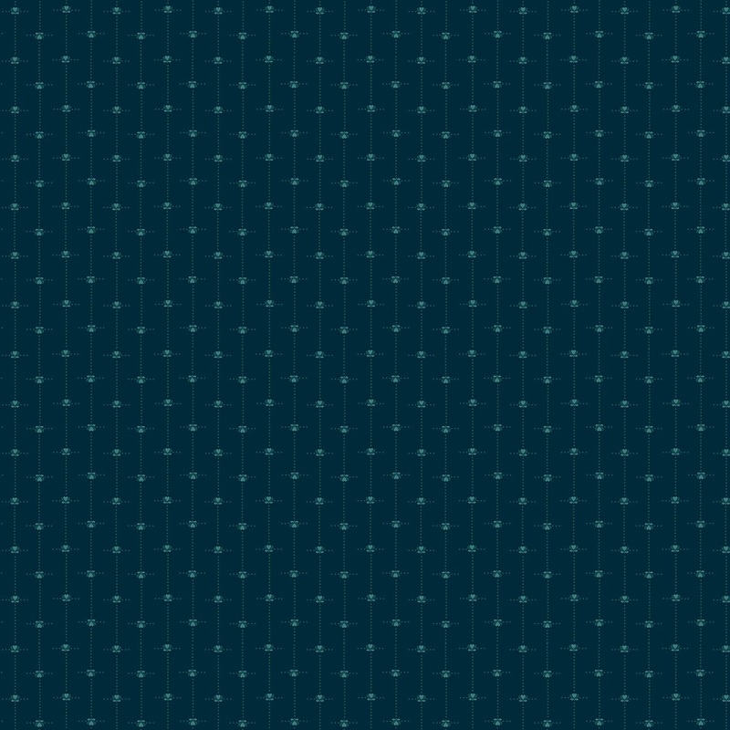 Willow Hollow 9982-77 Dk Blue Heart Blossoms Stripe