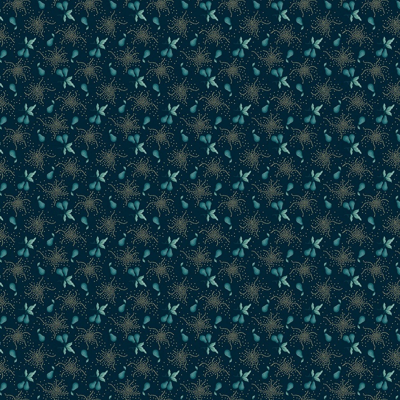Willow Hollow 9989-77 Dk Blue Pear Orchard